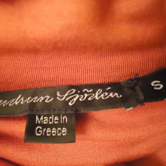 Gudrun Sjoden- Orange/ Rust? colored long sleeve turtleneck. Size Small - Picture 2 of 3